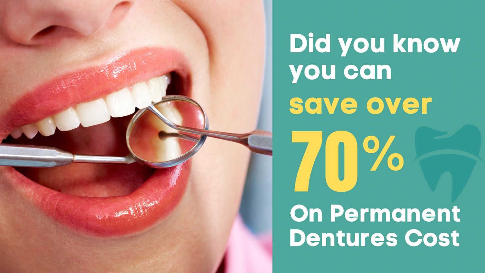 Did you know you can save over 70% on Permanent Dentures Cost
